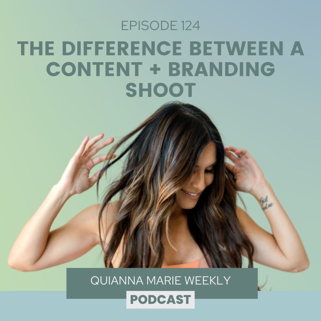 The difference between a content and branding shoot with Quianna Marie Weekly
