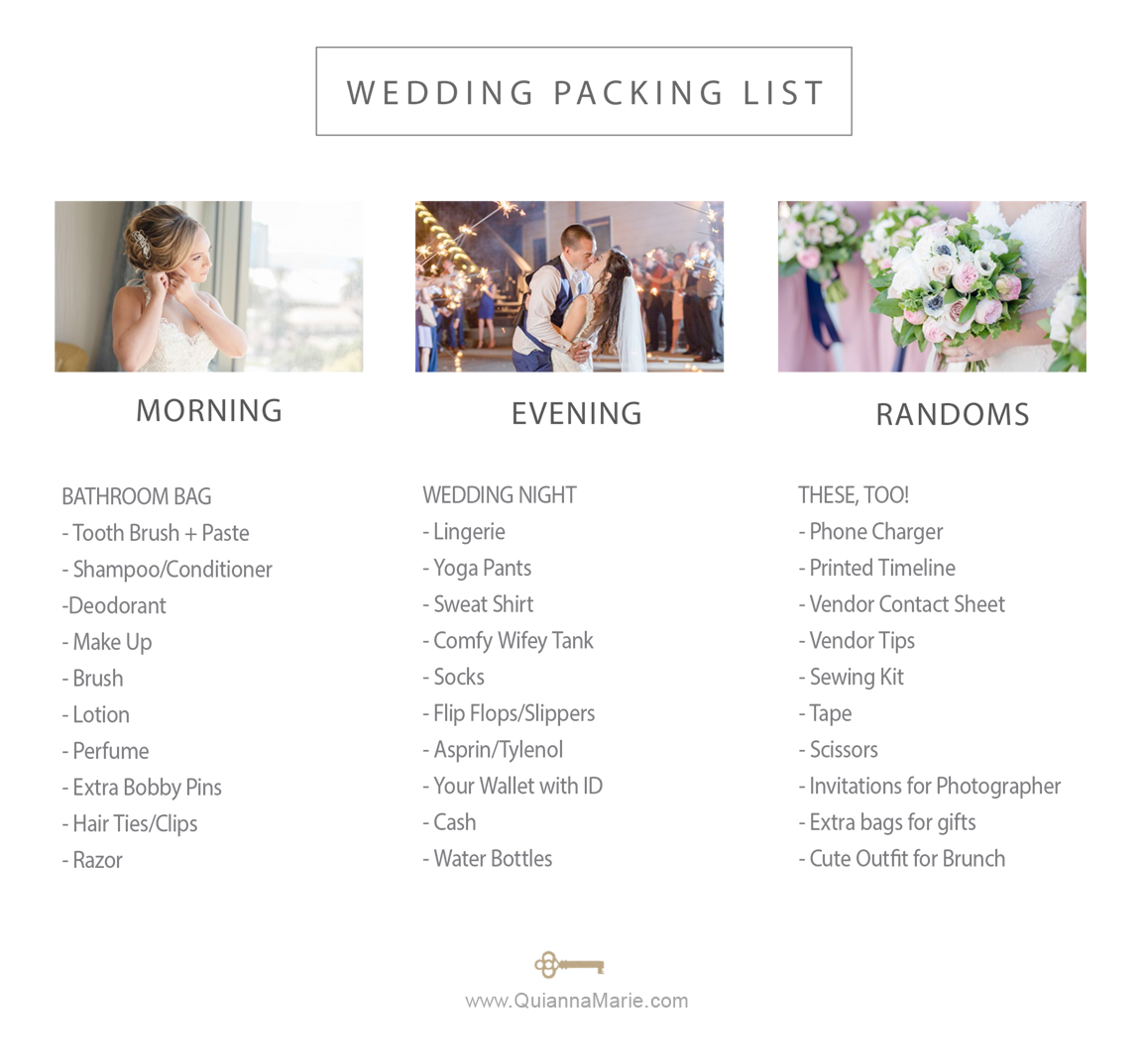 WeddingPacking List
