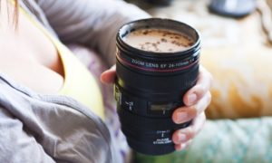 lens coffee mug