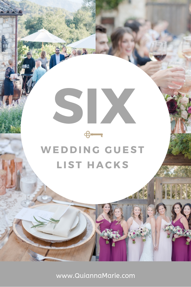 Wedding Guest List Hacks | How To Make Your Guest List | Quianna Marie