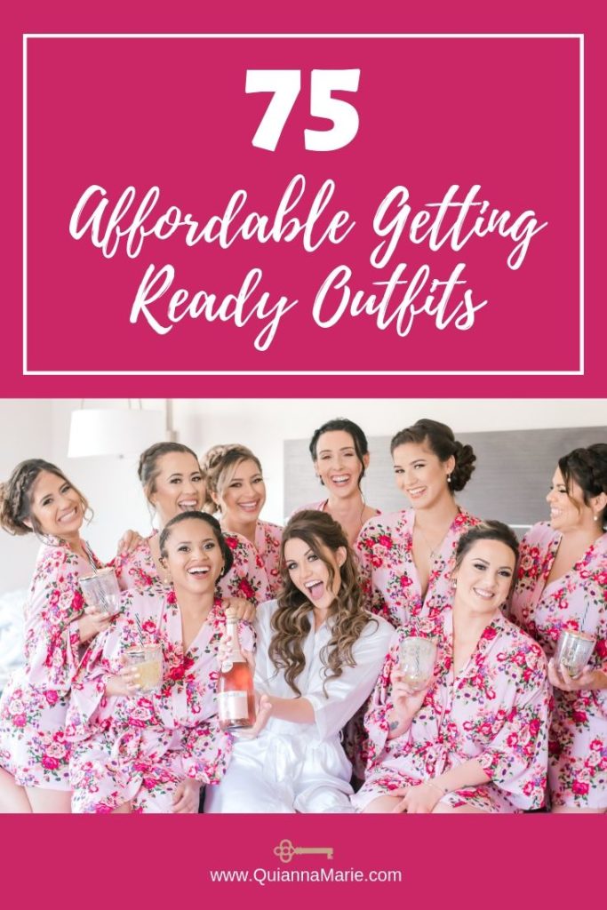 cheap bridesmaid getting ready outfits