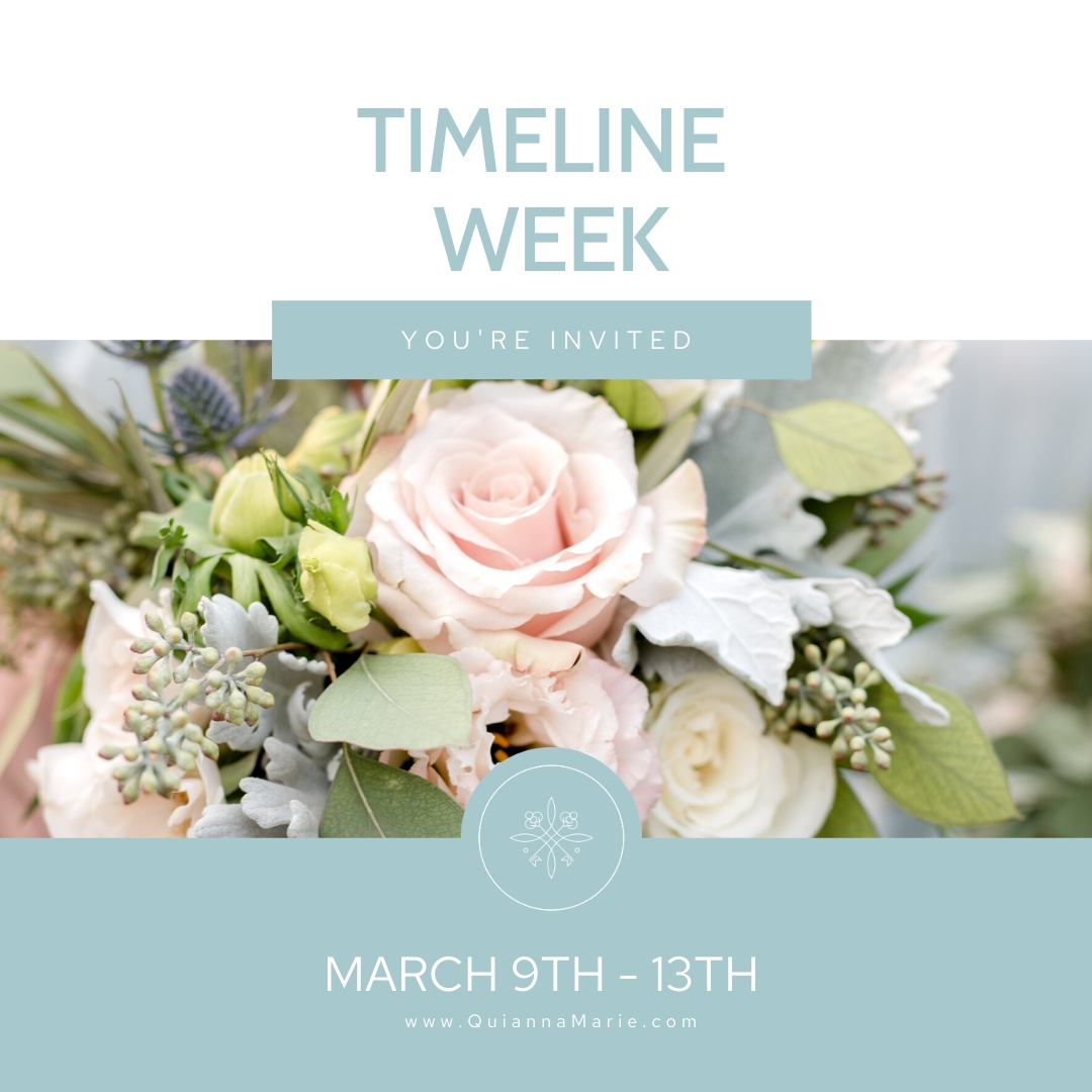 TIMELINE WEEK | One Full Week of LIVE interviews with wedding pros to help you build the PERFECT wedding timeline | Quianna Marie