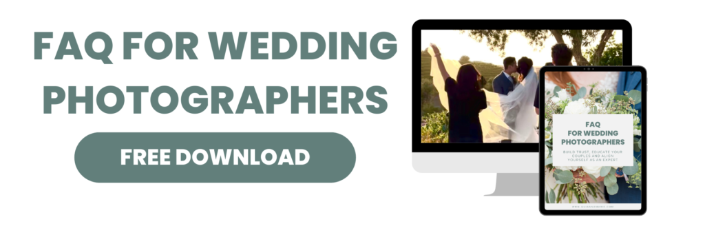 FAQ for wedding photographers
